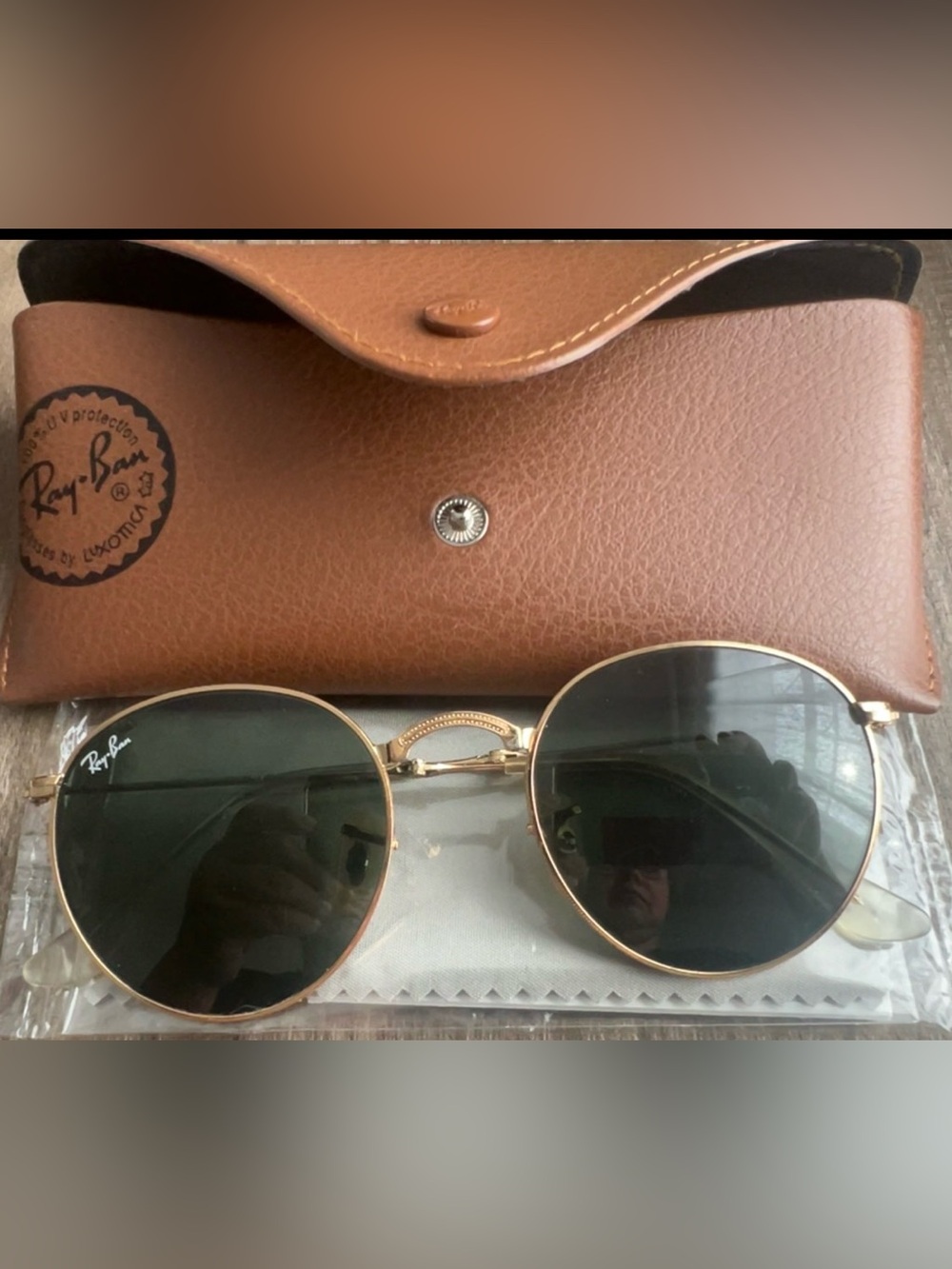 Ray-Ban Silver Metal Frame Sunglasses Temple